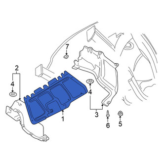 Volkswagen OE - Front Radiator Support Splash Shield