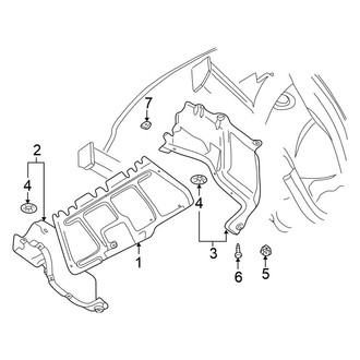 Volkswagen OE - Radiator Support - Splash Shields (2.0L)