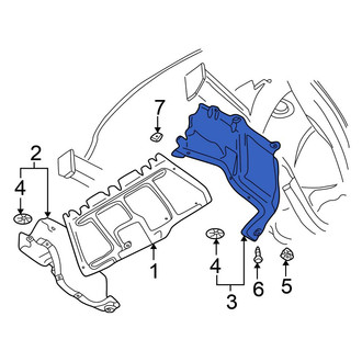 Volkswagen OE - Front Left Radiator Support Splash Shield