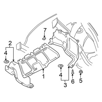 Volkswagen OE - Radiator Support - Splash Shields (2.8L)
