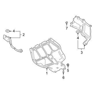 Volkswagen OE - Radiator Support - Splash Shields (1.9L)