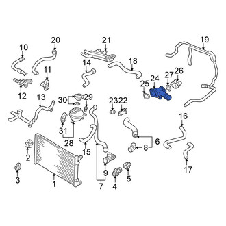 Volkswagen OE - Engine Coolant Outlet Flange