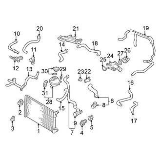 Volkswagen OE - Cooling - Radiator & Components (1.9L)