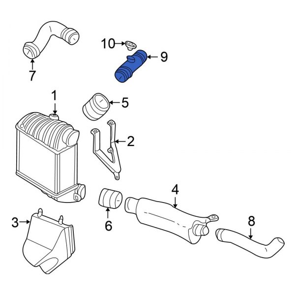 Volkswagen OE 1J0145770T Intercooler Pipe