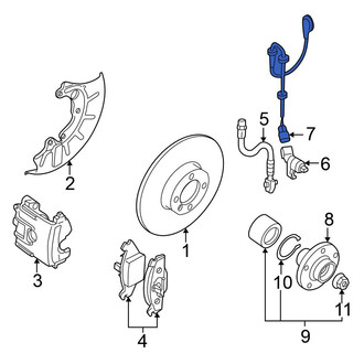 Volkswagen OE - Front ABS Wheel Speed Sensor Wiring Harness