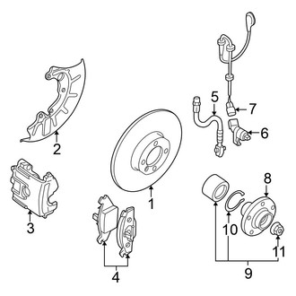 Volkswagen OE - Front Suspension - Brake Components (GL / GLS)