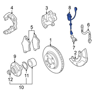 Volkswagen OE - Front ABS Wheel Speed Sensor Wiring Harness