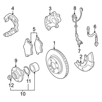 Volkswagen OE - Front Suspension - Brake Components (GLS 1.8L)
