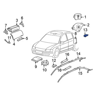 Volkswagen OE - Rear Air Bag Impact Sensor