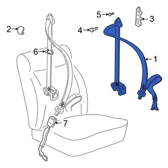 Volkswagen OE - Front Left Seat Belt Lap and Shoulder Belt