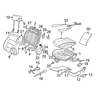 Volkswagen OE - Seat Back Recliner Adjustment Handle
