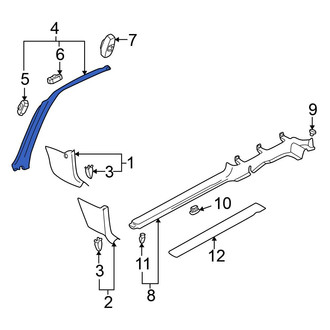 Volkswagen OE - Right Body A-Pillar Trim Panel