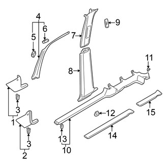 Volkswagen OE - Pillars, Rocker & Floor - Interior Trim (GL / GLS 4 Doors)