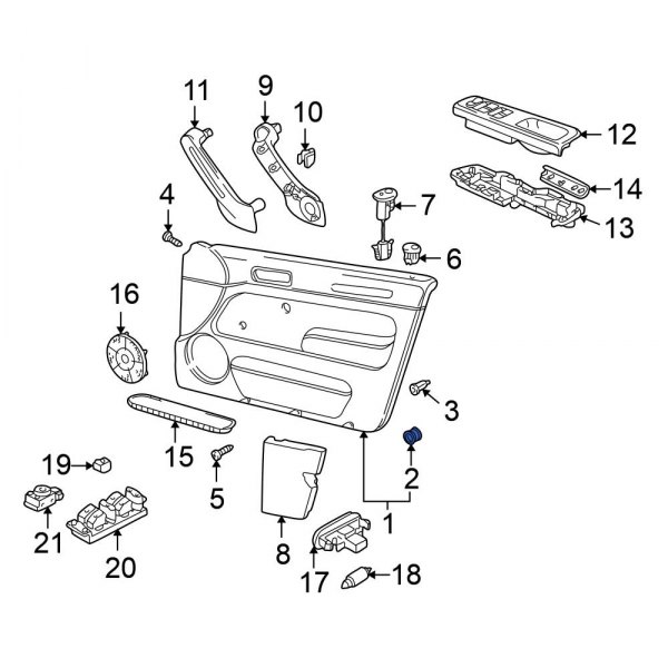 Door Interior Trim Panel Retainer