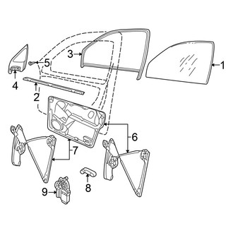 Volkswagen OE - Front Door - Glass & Hardware (GL / GLS 4 Doors)