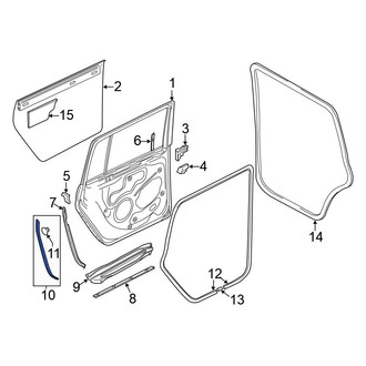 Volkswagen OE - Rear Right Door Seal Retainer Plate