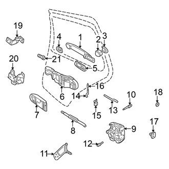 Volkswagen OE - Rear Door - Lock & Hardware (GL / GLS 4 Doors)