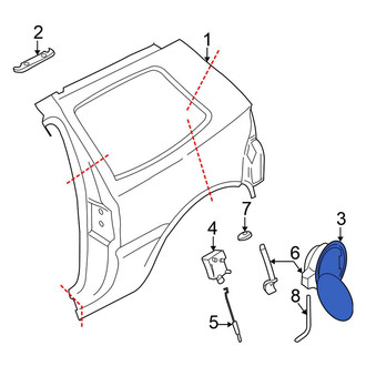 Volkswagen OE - Rear Fuel Filler Door