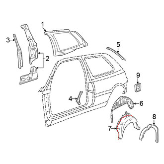 Volkswagen OE - Quarter Panel - Inner Components (GLS 4 Doors)