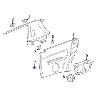 Volkswagen OE - Lower Quarter Panel Trim Panel Clip