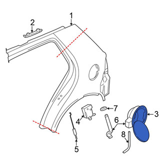 Volkswagen OE - Rear Fuel Filler Door