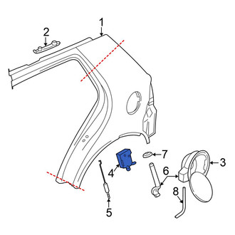 Volkswagen OE - Rear Fuel Filler Door Lock Actuator