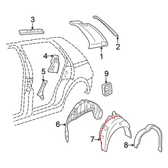 Volkswagen OE - Quarter Panel - Inner Components (GLS 4 Doors)
