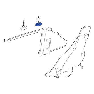 Volkswagen OE - Rear Upper Quarter Panel Trim Panel Clip