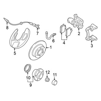 Volkswagen OE - Rear Suspension - Brake Components (GL / GLS)