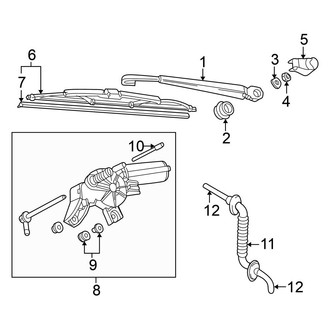 Volkswagen OE - Lift Gate - Wiper & Washer Components