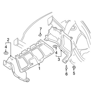Volkswagen OE - Radiator Support - Splash Shields (1.8L)