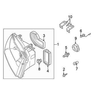 Volkswagen OE - Front Lamps - Headlamp Components