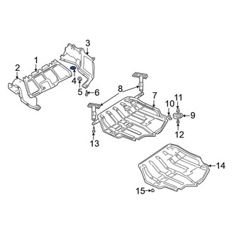 Volkswagen OE - Radiator Support Splash Shield Washer