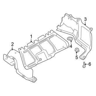 Volkswagen OE - Radiator Support - Splash Shields (1.8L)