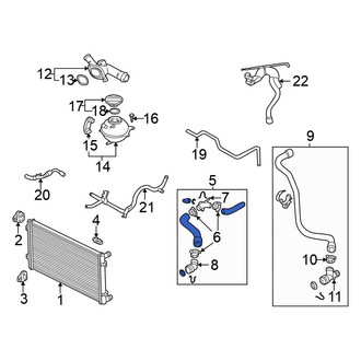 Volkswagen OE - Upper Radiator Coolant Hose