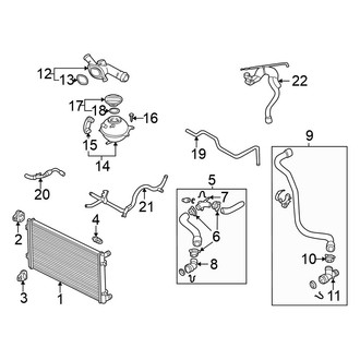 Volkswagen OE - Cooling - Radiator & Components (1.8L)