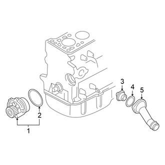 Volkswagen OE - Cooling - Water Pump (GLS AWP Engine)