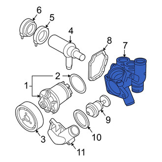 Volkswagen OE - Lower Engine Coolant Thermostat Housing