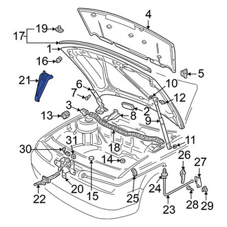Volkswagen OE - Front Hood Latch Support