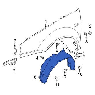 Volkswagen OE - Front Left Fender Splash Shield