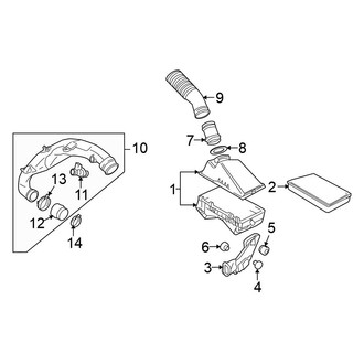 Volkswagen OE - Engine / Transaxle - Air Intake (100 Horse Power), (BEW Engine)