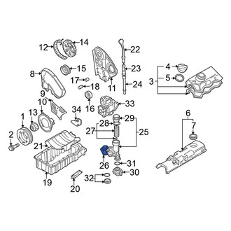 Volkswagen OE - Engine Oil Filter Adapter Gasket