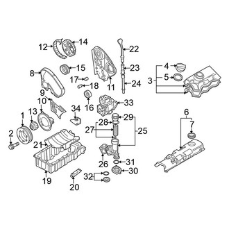 Volkswagen OE - Engine / Transaxle - Engine Parts (90 Horse Power), (1.9L)