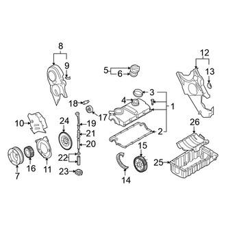 Volkswagen OE - Engine / Transaxle - Engine Parts (100 Horse Power), (BEW Engine)