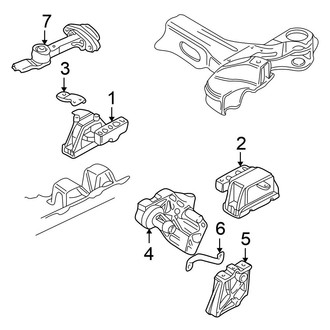 Volkswagen OE - Engine / Transaxle - Engine Mounting (90 Horse Power), (1.9L Automatic Tr)