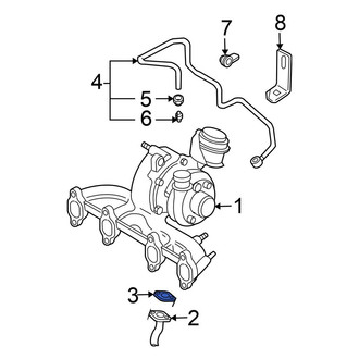 Volkswagen OE - Turbocharger Oil Line O-Ring
