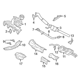 Volkswagen OE - Exhaust System - Exhaust Components (100 Horse Power), (BEW Engine)