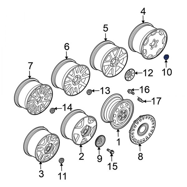 Volkswagen OE 1J0601149BFED - Wheel Cap