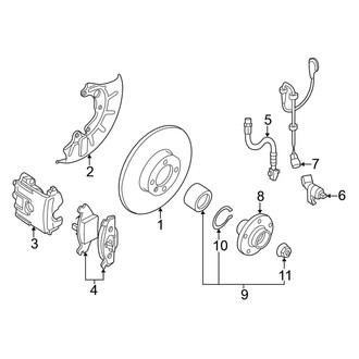 Volkswagen OE - Front Suspension - Brake Components