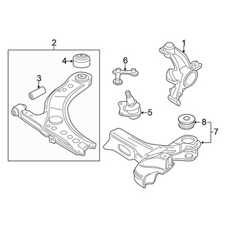 Volkswagen OE - Front Suspension - Suspension Components (DOHC 1.8L / 2.8L)